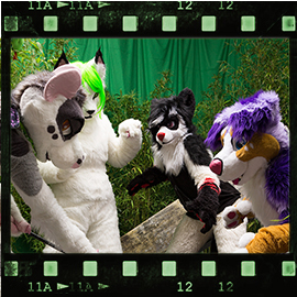 Eurofurence 2015 fursuit photoshoot. Preview picture of Sarah, Jail, FreesTyler, …